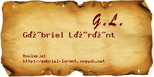 Gábriel Lóránt névjegykártya