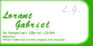 lorant gabriel business card