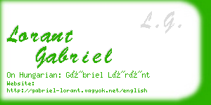 lorant gabriel business card